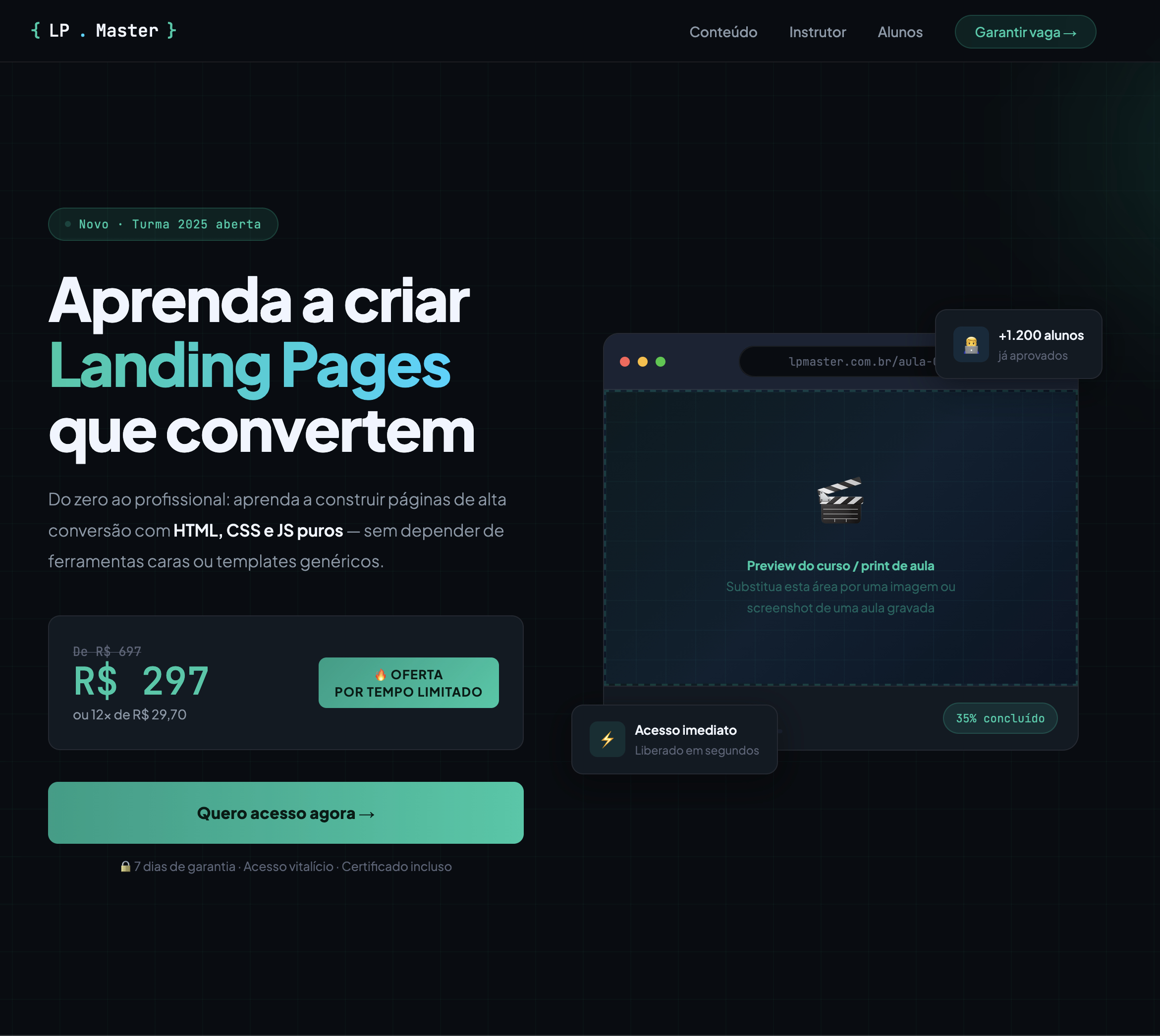 LP Infoproduto — LP Master