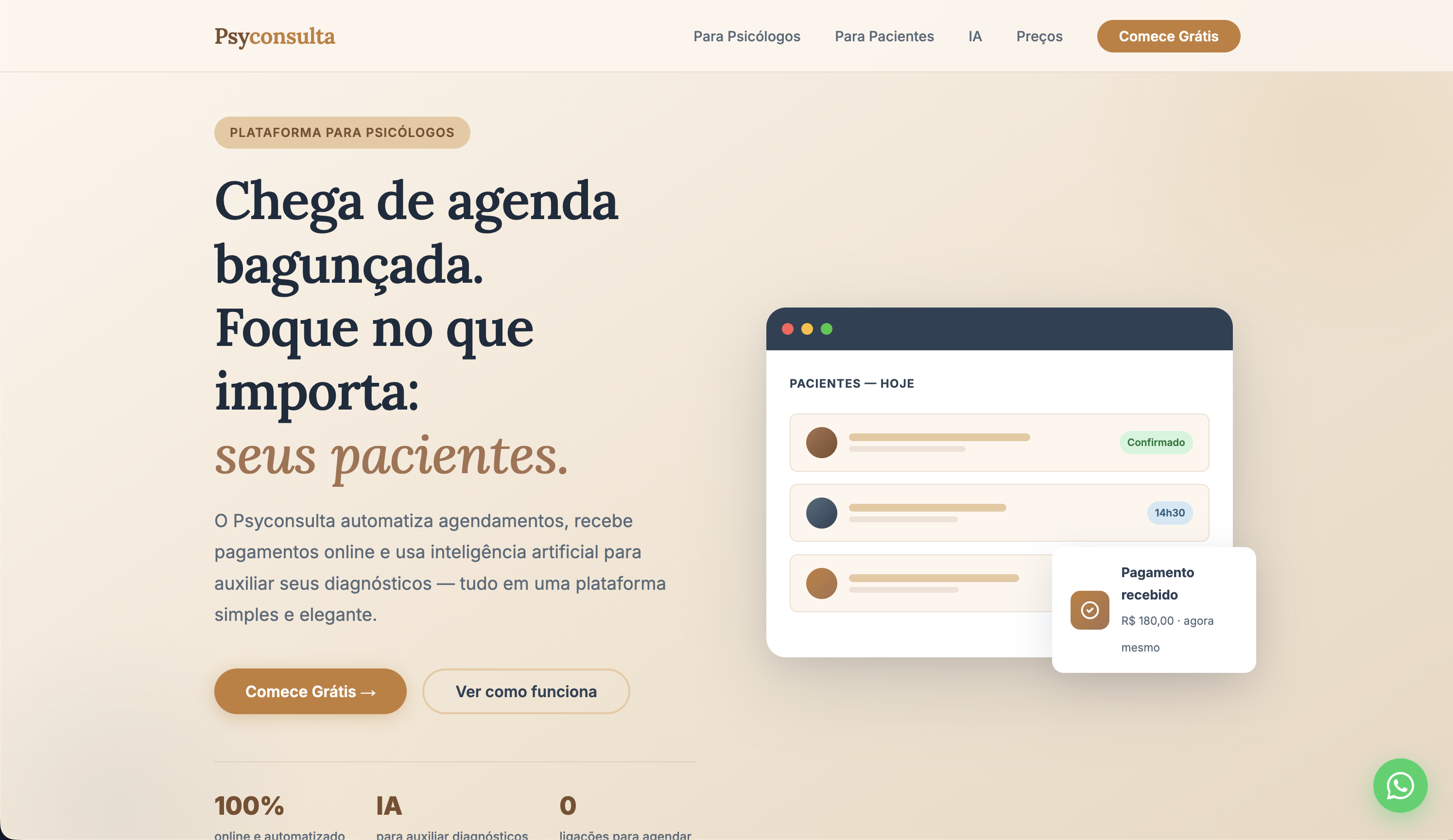 PsyConsulta — Plataforma para Psicólogos